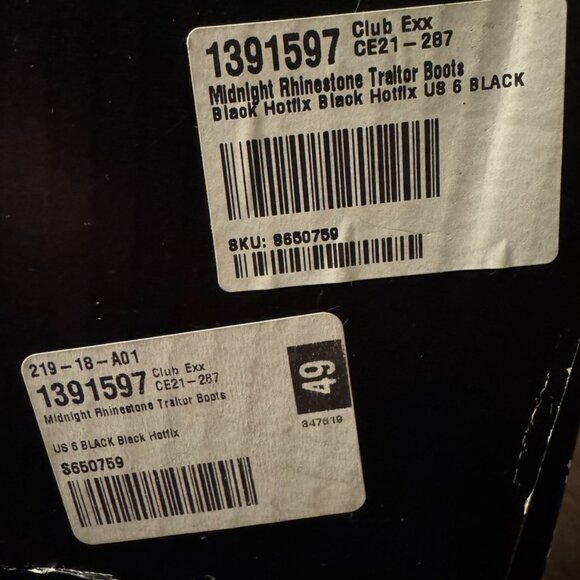 Midnight Rhinestone Traitor Boots - US Size 6 & 7 - NEW IN BOX - Picture 14 of 14